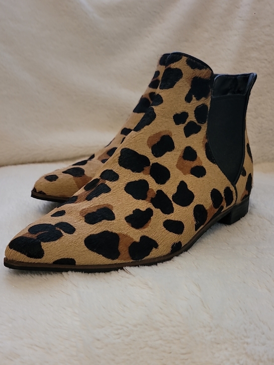 Cole Haan Shoes - Cole Haan Leopard Print Chelsea Ankle Boots in Tan and Black
